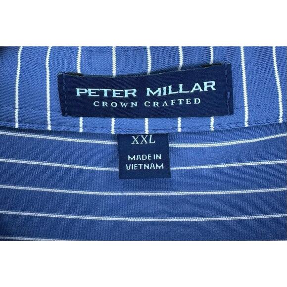 Peter Millar Duet Performance Jersey Golf Polo Men’s Big & Tall Size XXL Blue - Picture 6 of 9